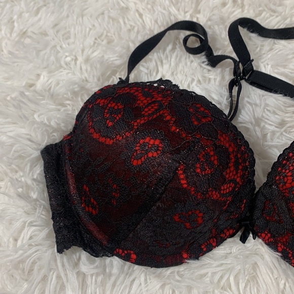 La SENZA Red & Black Lace Bra 32C - Picture 2 of 8